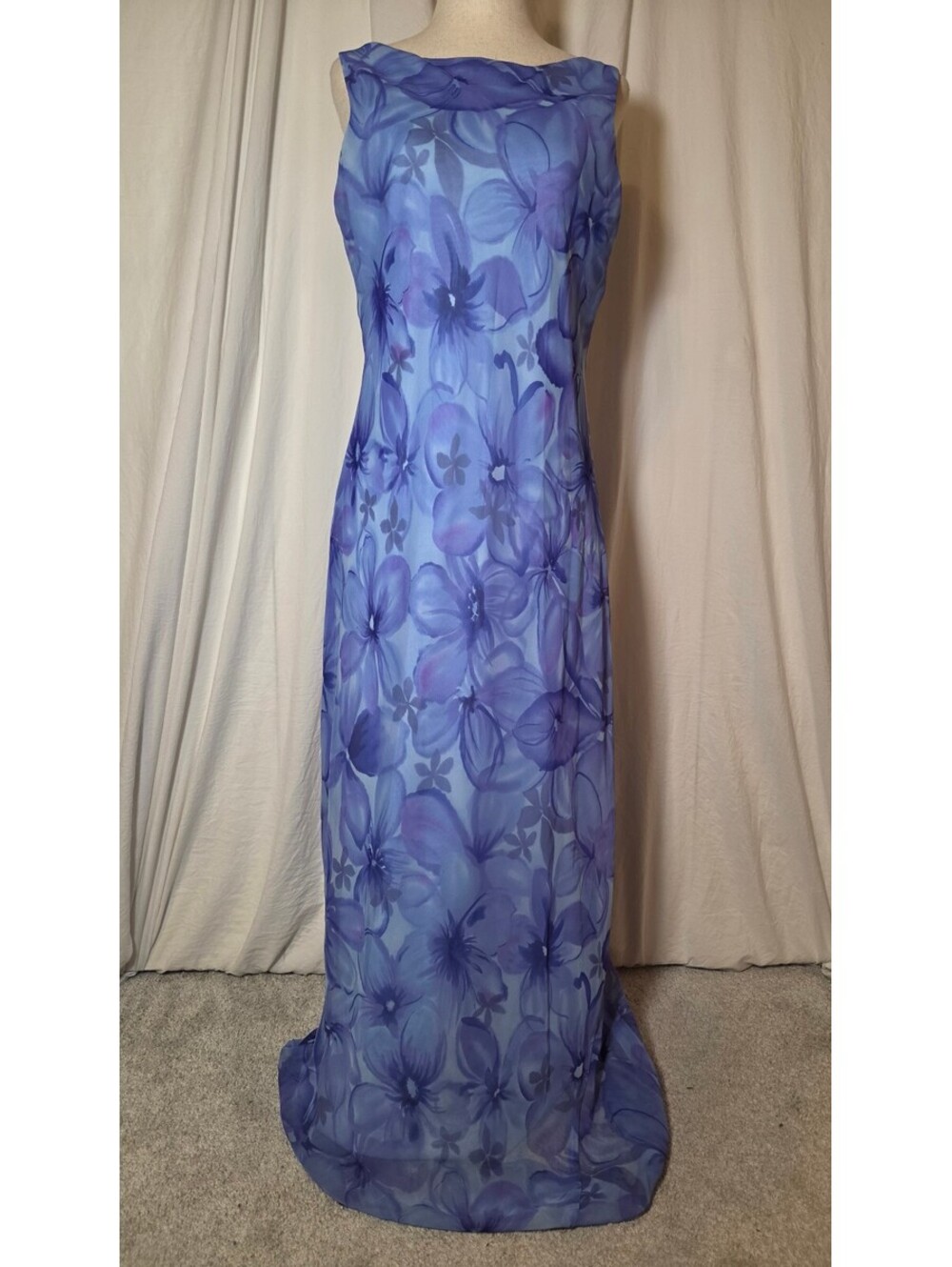 90s Vintage my Michelle floral maxi summer dress size 9/10